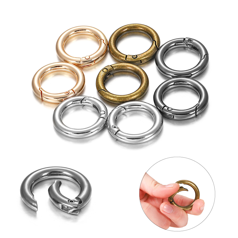 5pcs Metal O Ring Spring Clasps for DIY Jewelry