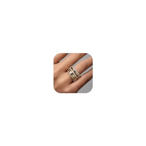 Dainty Gold Stacking Rings for Women - Size 5-10