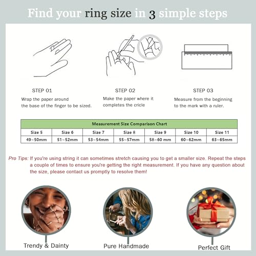 Dainty Gold Stacking Rings for Women - Size 5-10