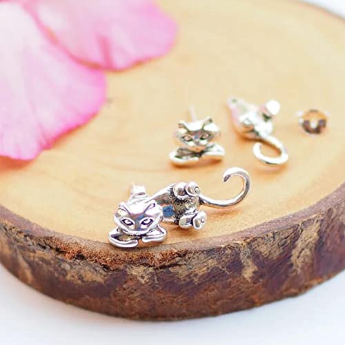 Unique Cat Stud Earrings for Women and Girls