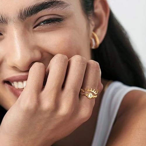 60 Pcs Gold Stackable Rings Set for Women