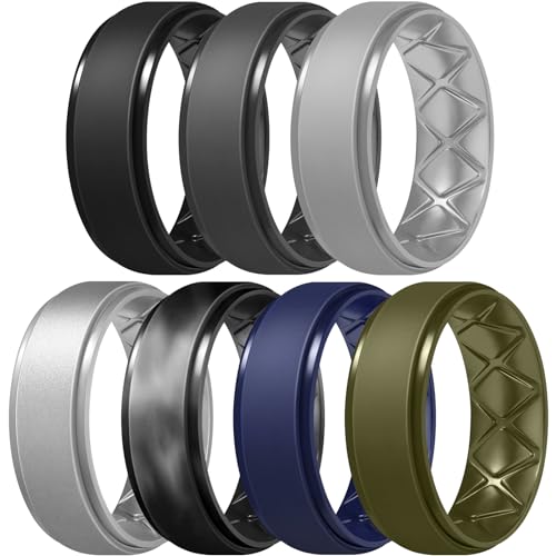 Ergonomic Silicone Rings for Men, Breathable Design