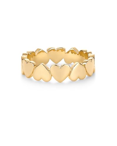 Heart Stackable Ring in 14K Yellow Gold