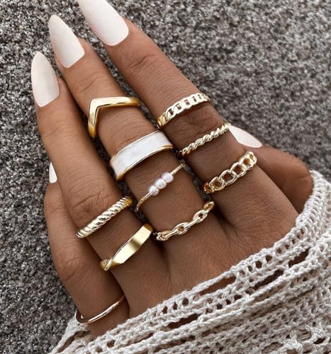 30 Pcs Vintage Gold Knuckle Ring Set for Women