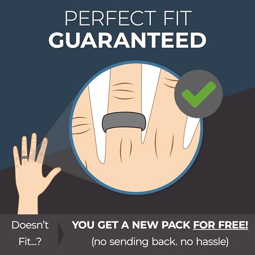 Men's ThunderFit Silicone Wedding Bands - Multipack