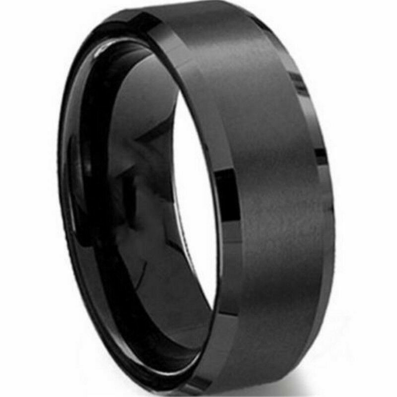 Black Titanium Couples Wedding Rings for Men & Women