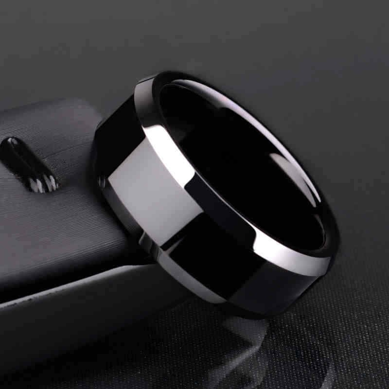 Black Titanium Couples Wedding Rings for Men & Women