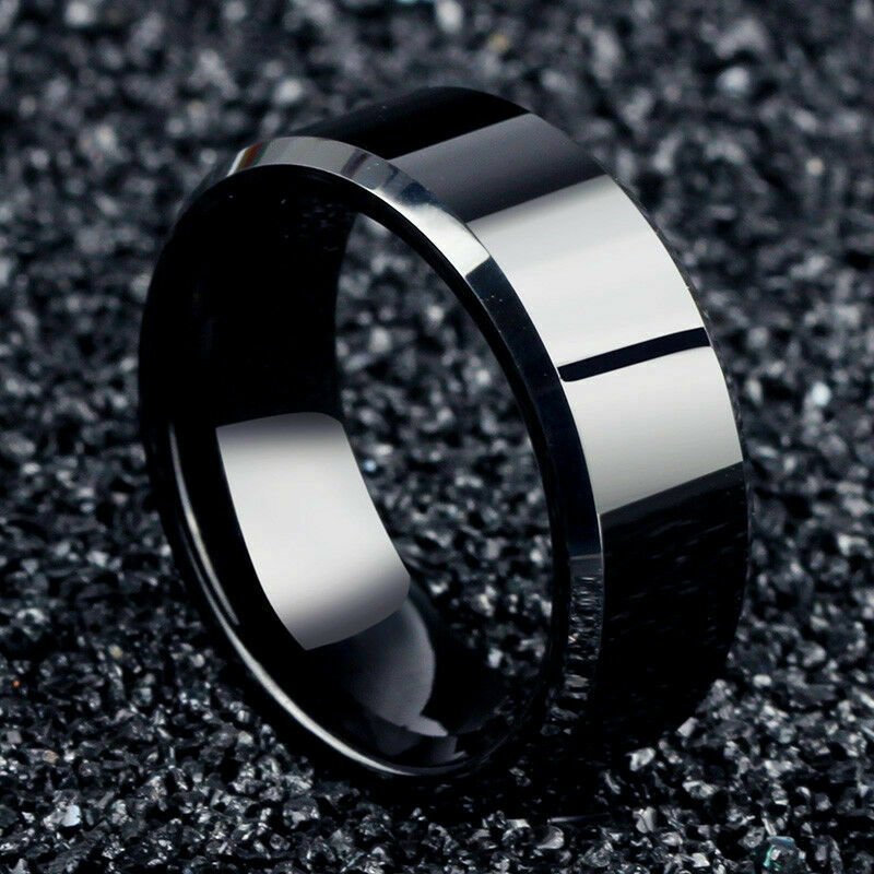 Black Titanium Couples Wedding Rings for Men & Women