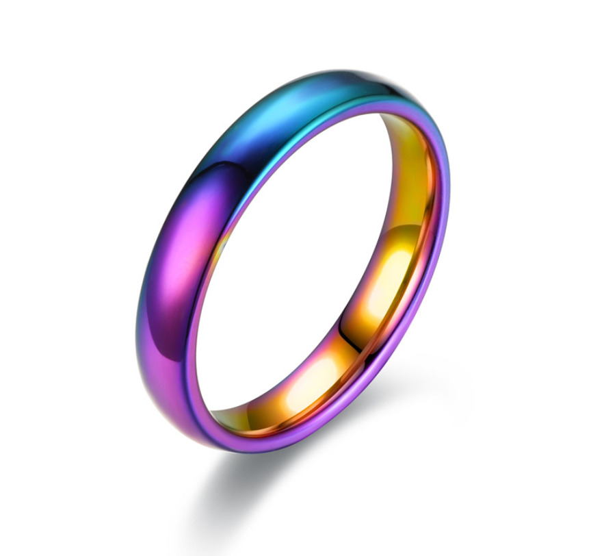 Silver Gold Plated Stainless Steel Wedding Band