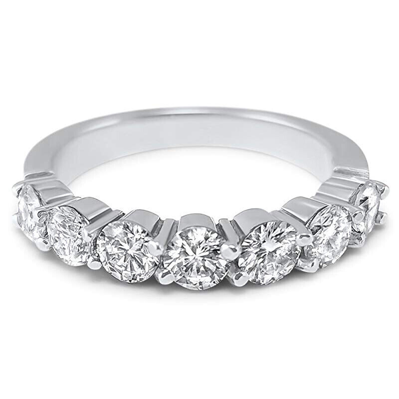 Sterling Silver CZ Eternity Wedding Band Ring