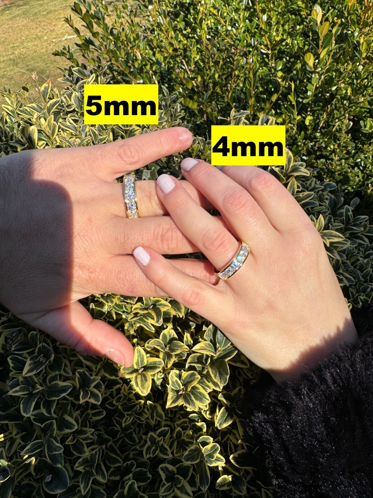 Moissanite Half Eternity Band in 14k Gold