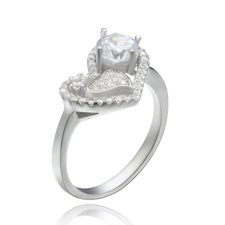 Sterling Silver Heart Claddagh Promise Ring