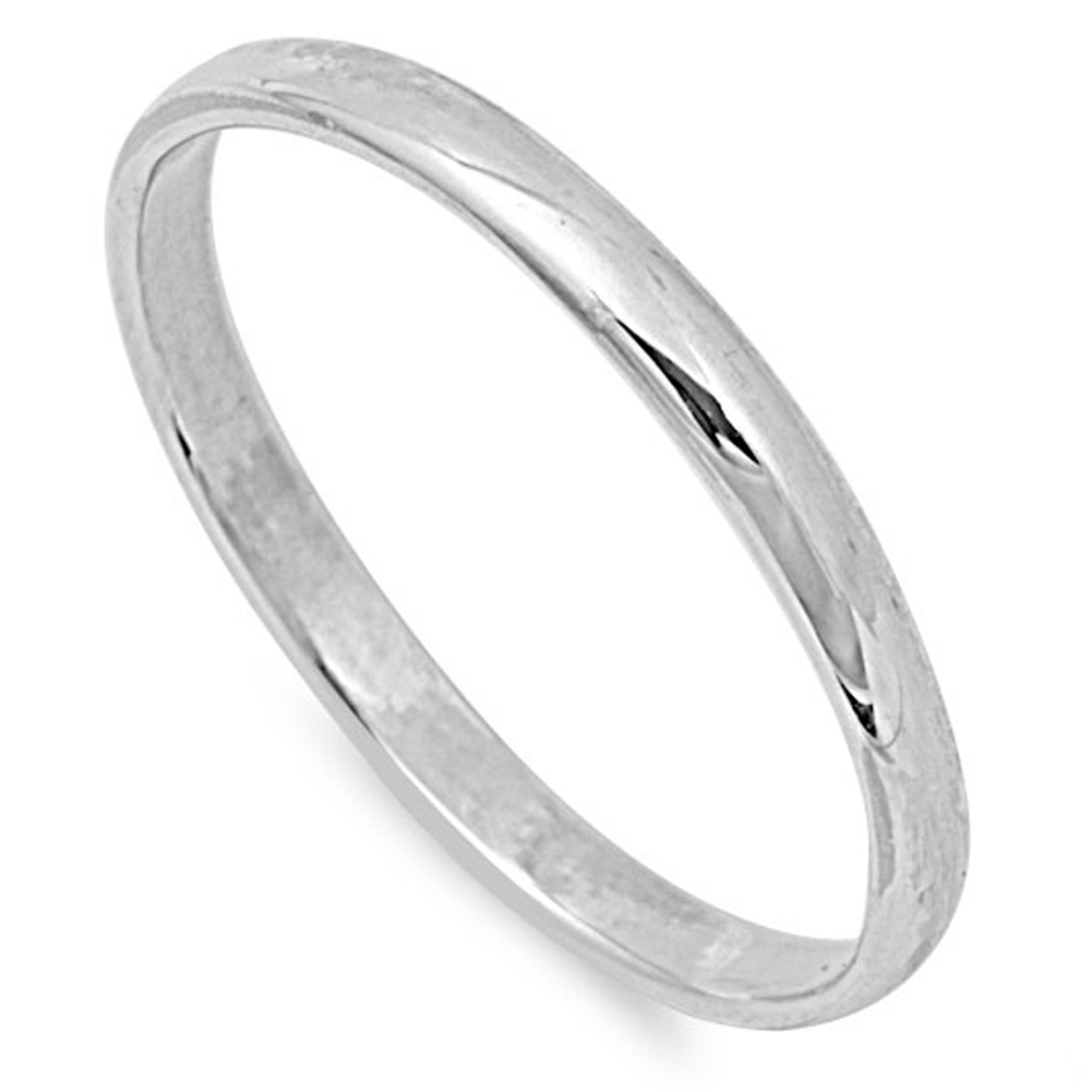 Comfort Fit 925 Sterling Silver Plain Band Ring