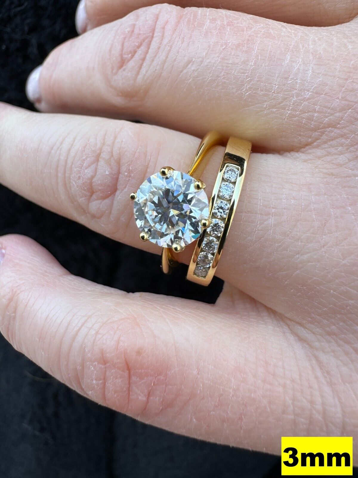 Moissanite Half Eternity Band in 14k Gold