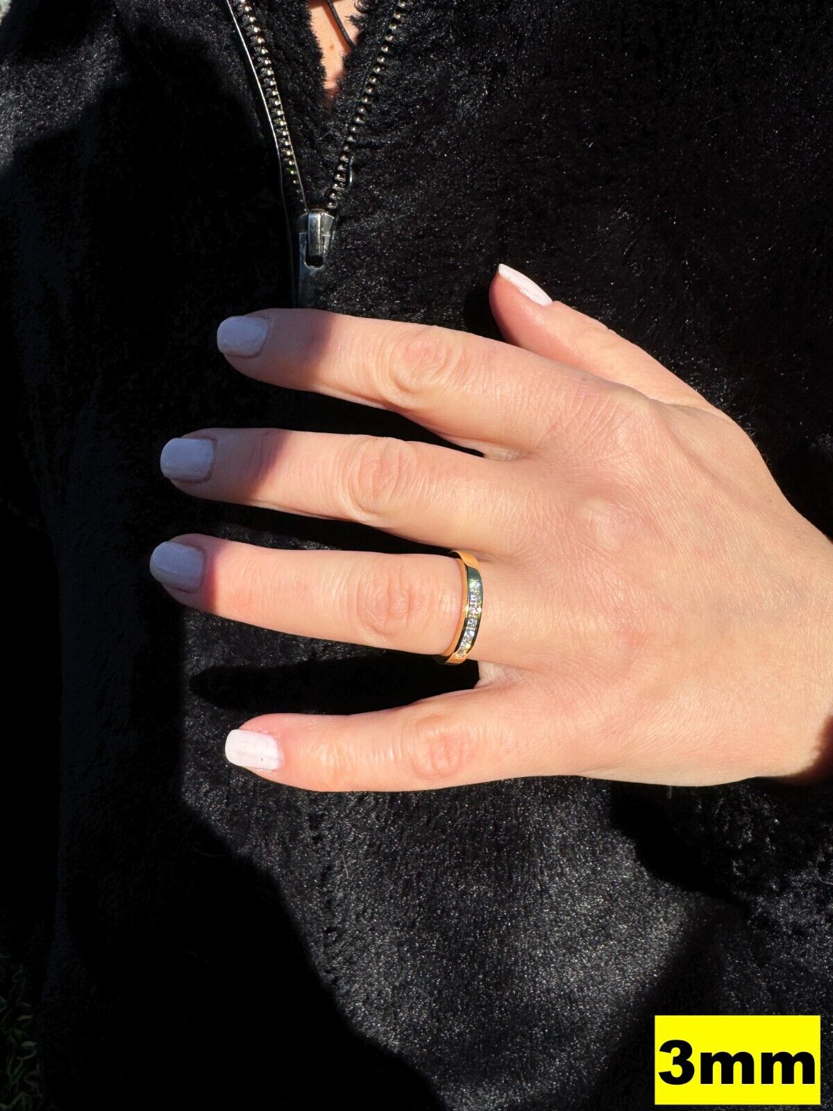 Moissanite Half Eternity Band in 14k Gold