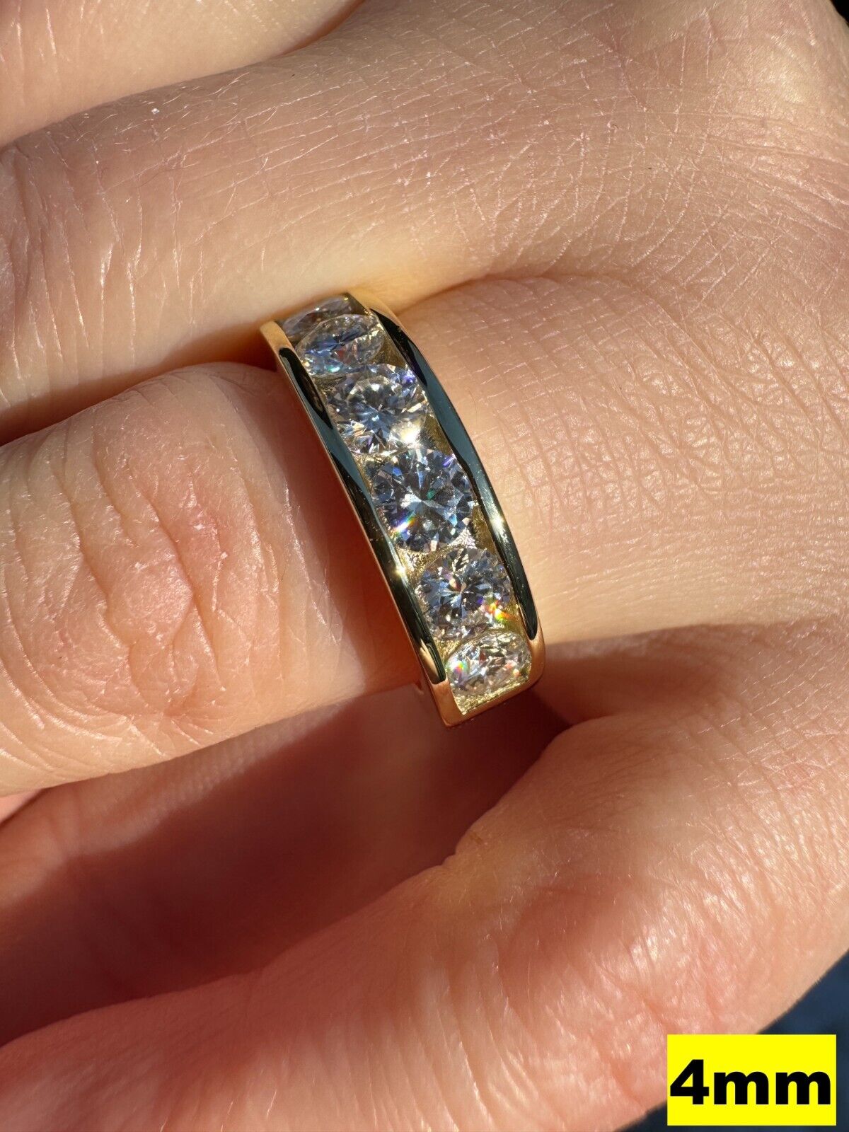 Moissanite Half Eternity Band in 14k Gold