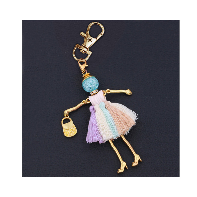 Stylish Handmade Keychain with Pendant Charms
