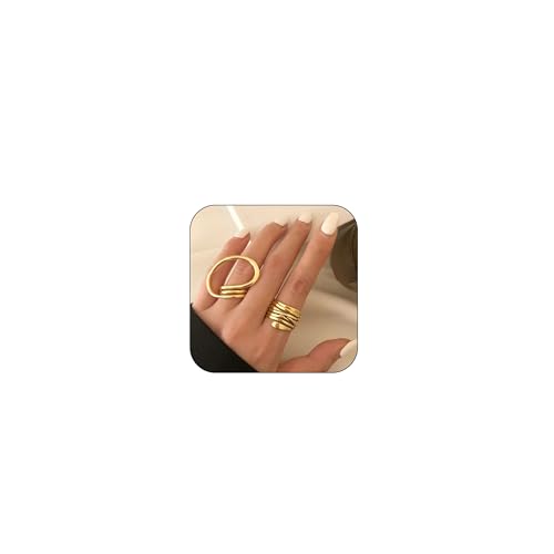 Chunky Gold Adjustable Dome Rings for Women