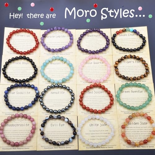 Natural Healing Gemstone Howlite Stretch Bracelet for Men/Women