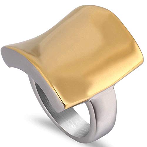 Curved Chunky 18K Gold Plated Statement Ring