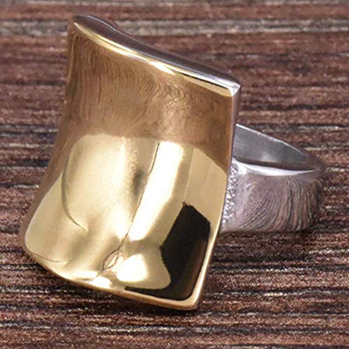 Curved Chunky 18K Gold Plated Statement Ring