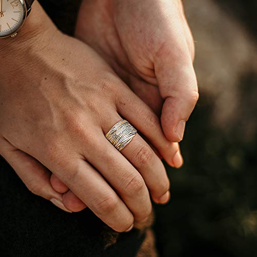 Intertwined Crossover Chunky Ring for Women