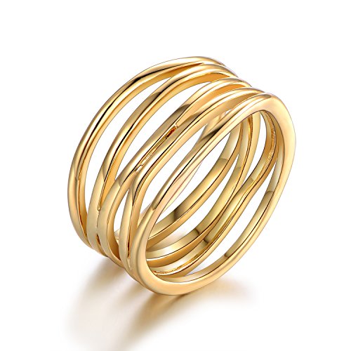 Trendy 18K Gold Plated Cocktail Ring for Women