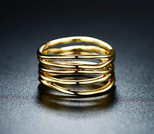 Trendy 18K Gold Plated Cocktail Ring for Women