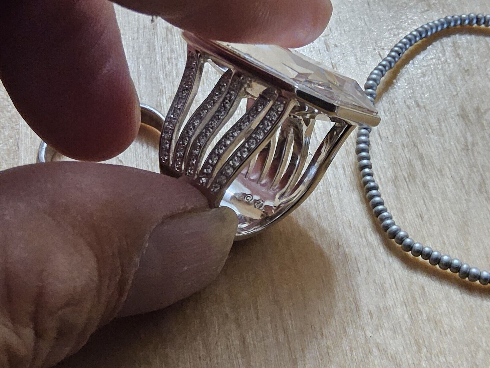 Swarovski Crystal Statement Ring in Size 5