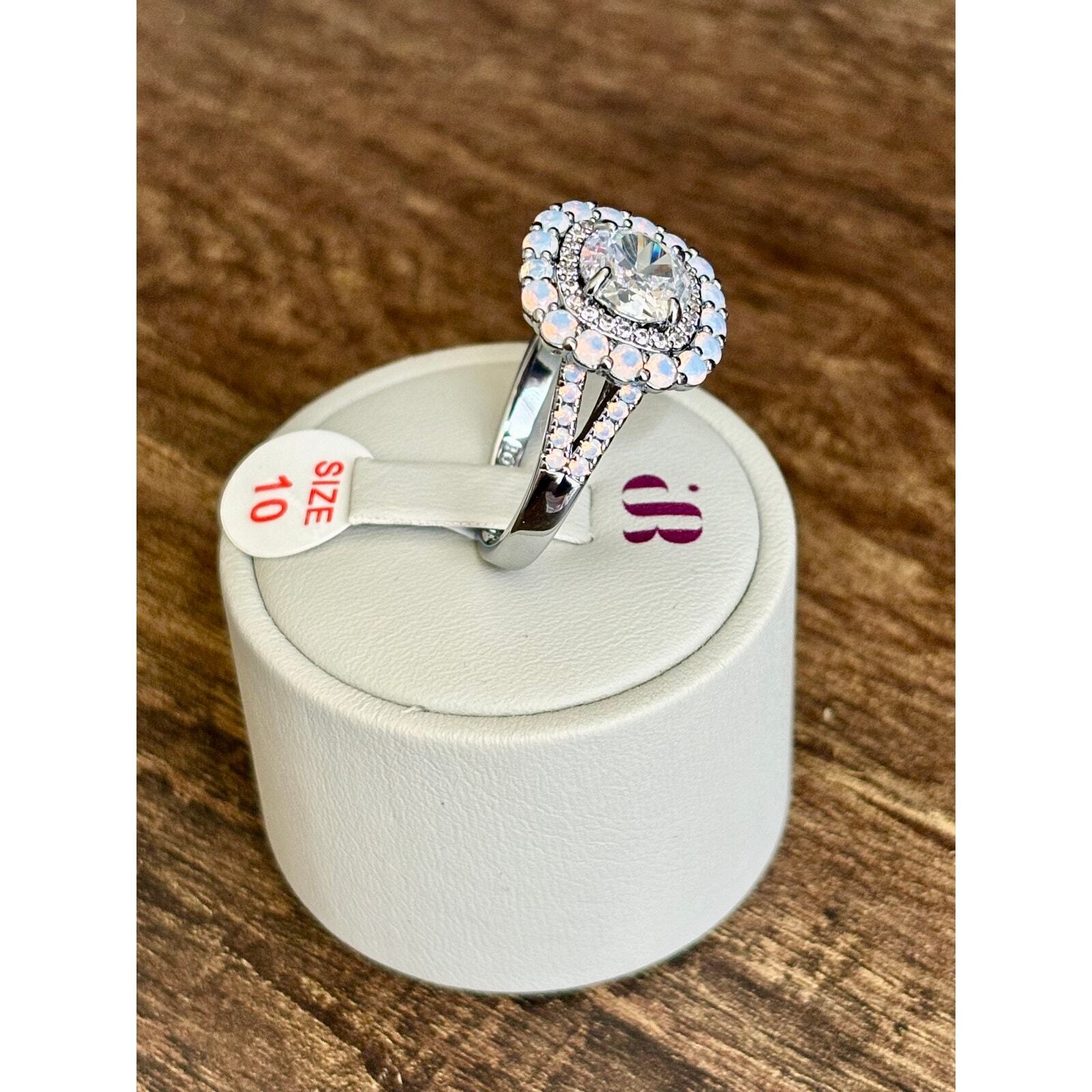 Statement Pop Diamond Ring with Hematite Plating