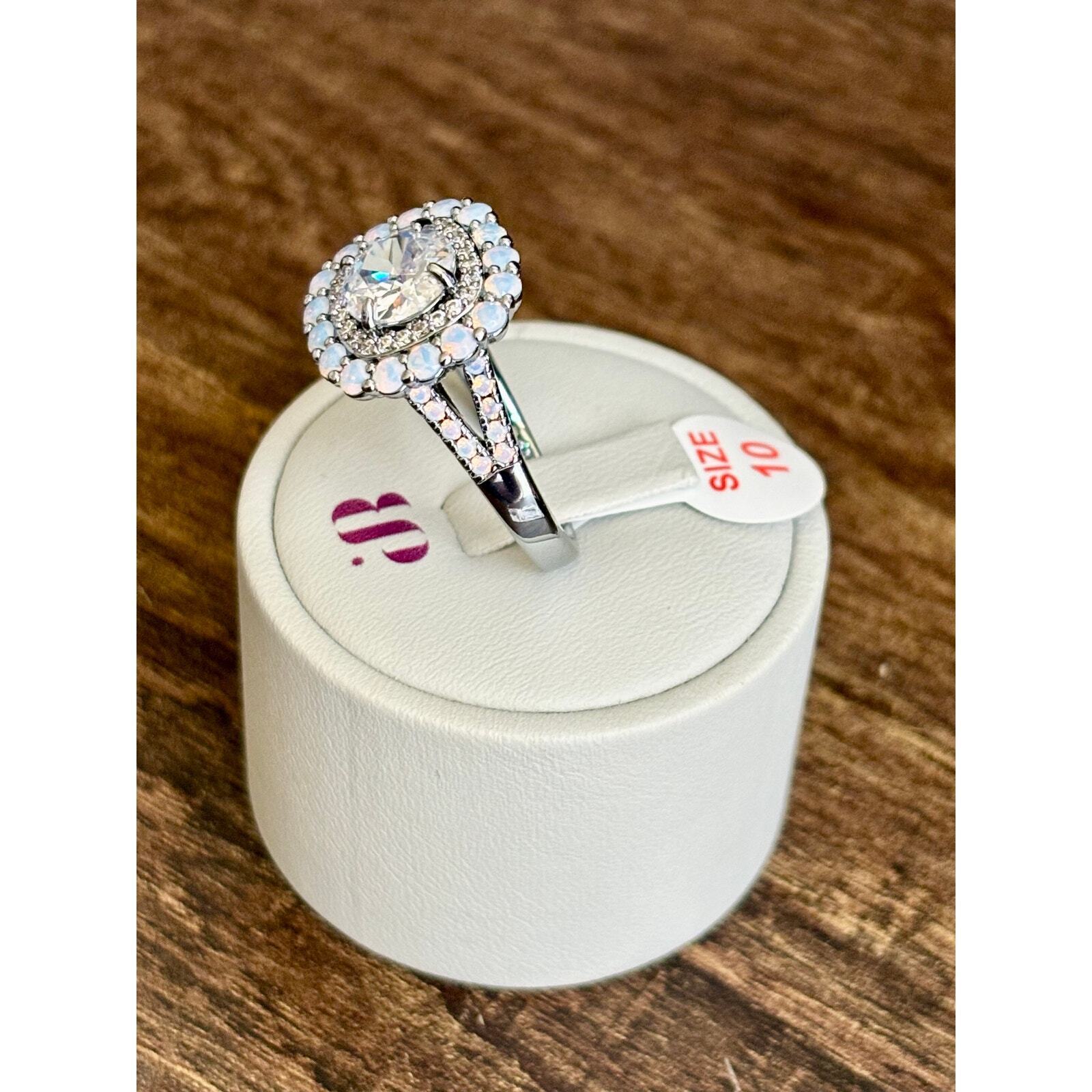 Statement Pop Diamond Ring with Hematite Plating