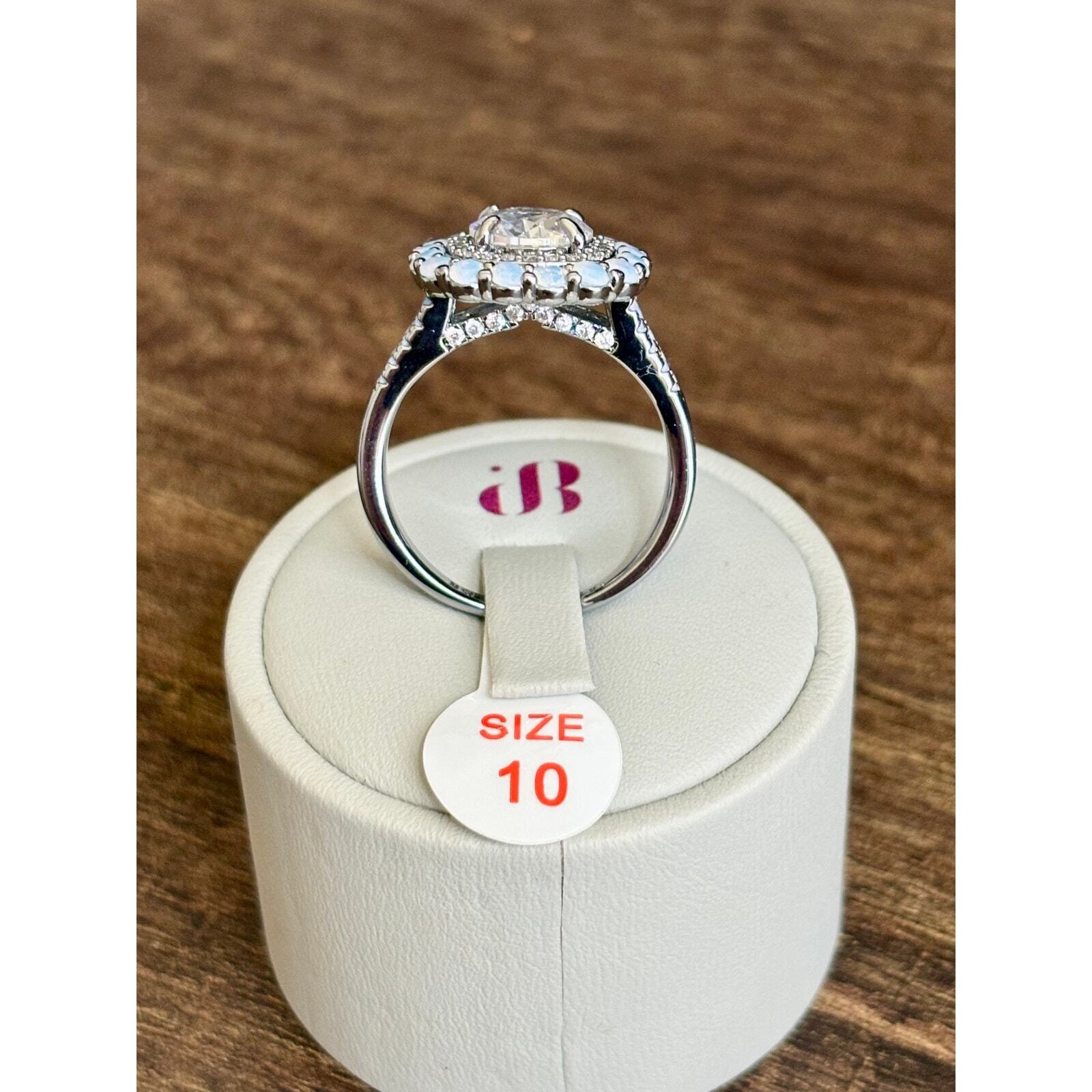 Statement Pop Diamond Ring with Hematite Plating