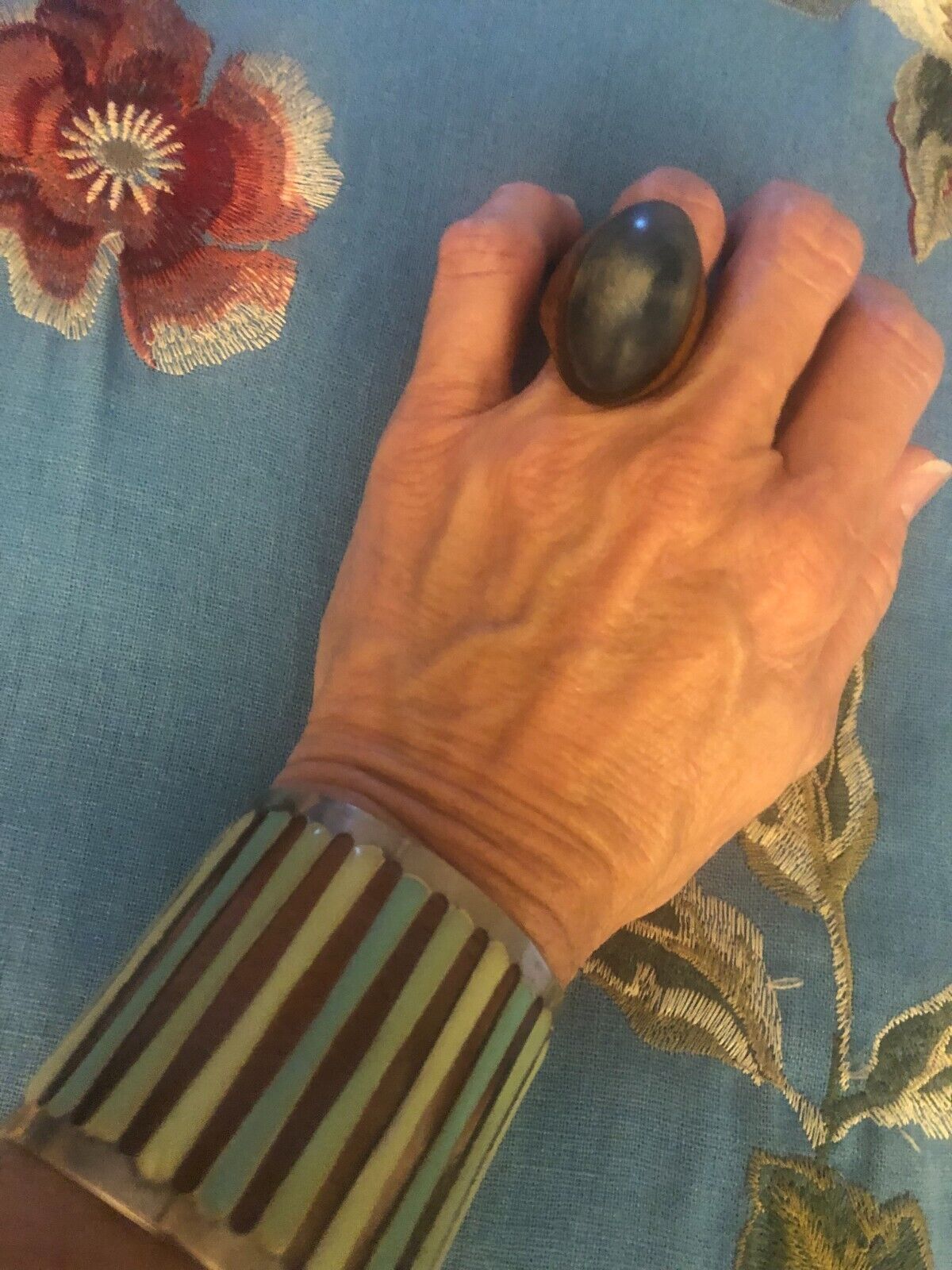 Stunning Handmade Wooden Statement Rings Size 7.5