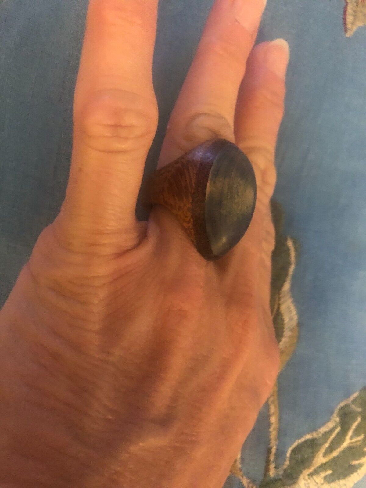 Stunning Handmade Wooden Statement Rings Size 7.5