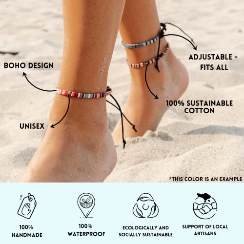 Ethnic Boho Surfer Anklet - Unisex Beach Jewelry
