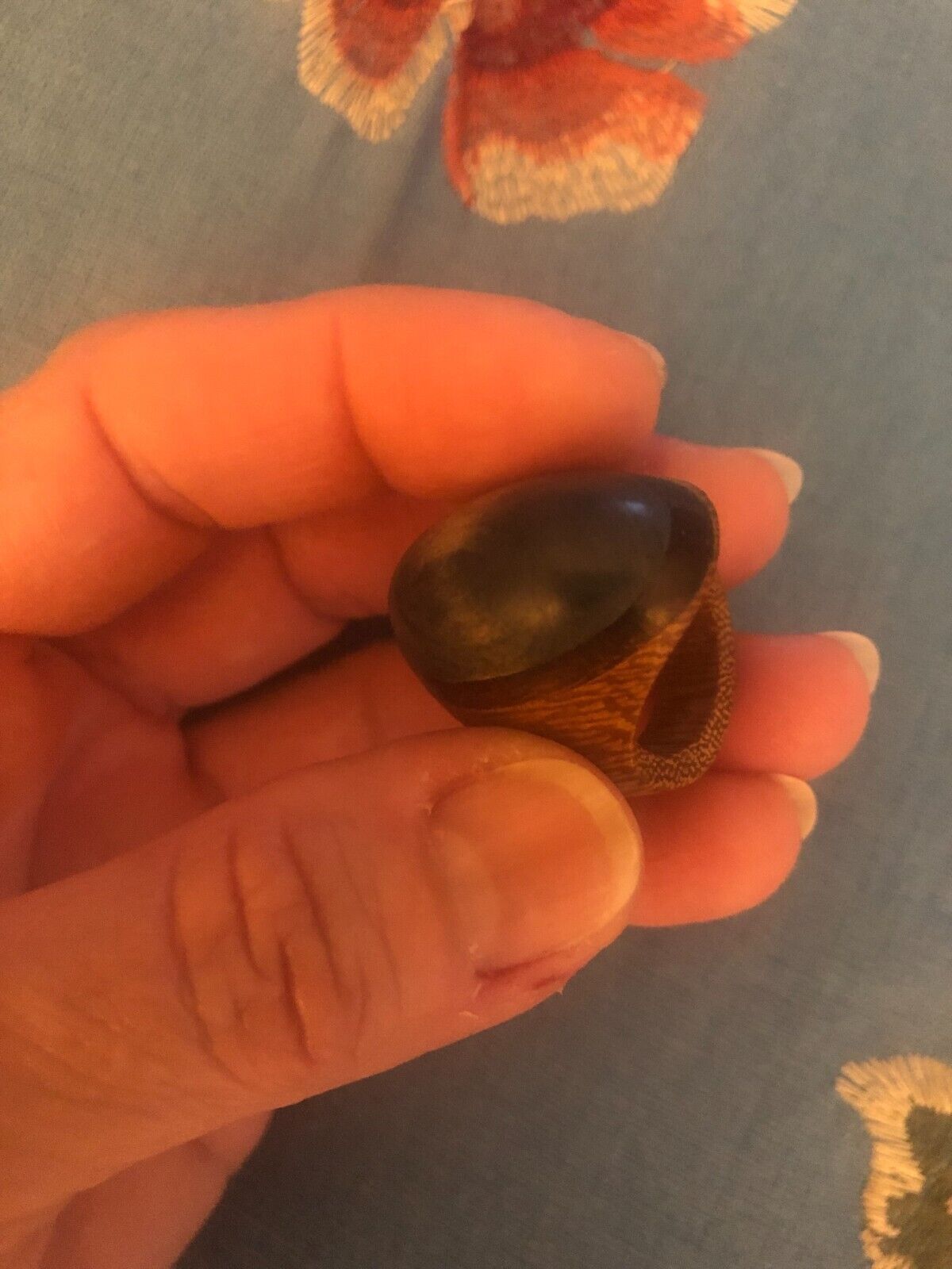 Stunning Handmade Wooden Statement Rings Size 7.5