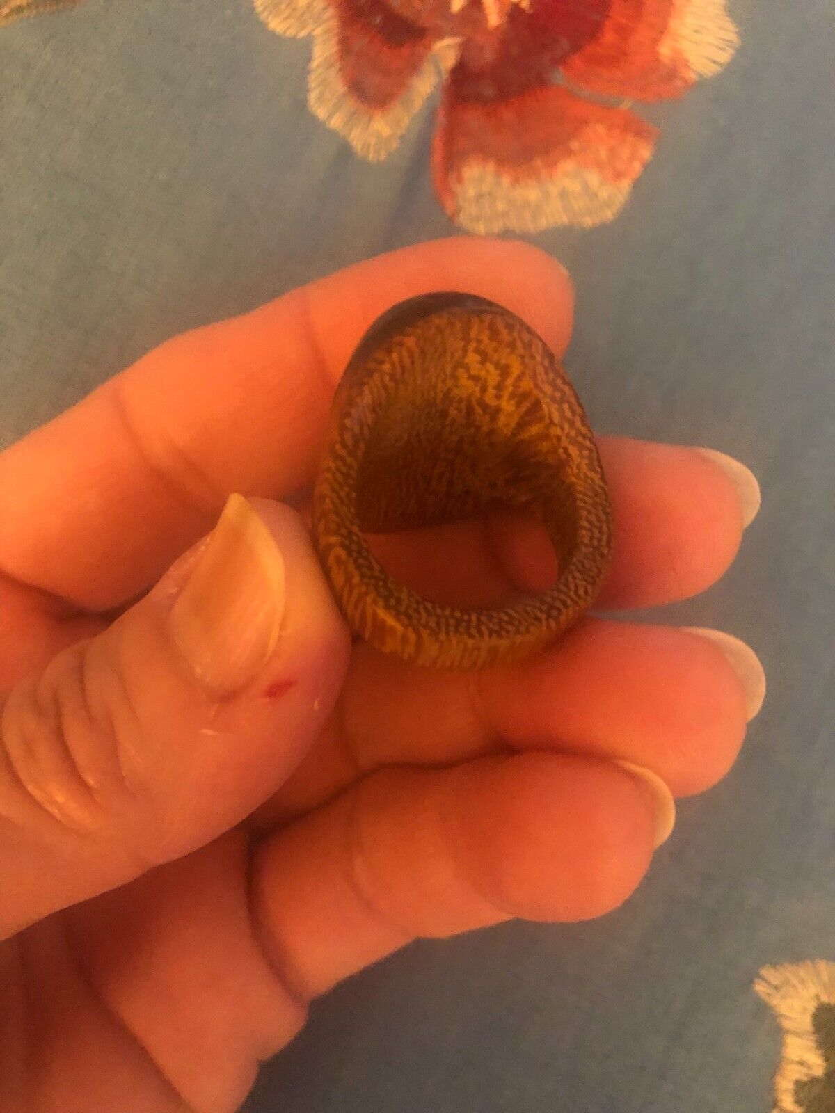 Stunning Handmade Wooden Statement Rings Size 7.5