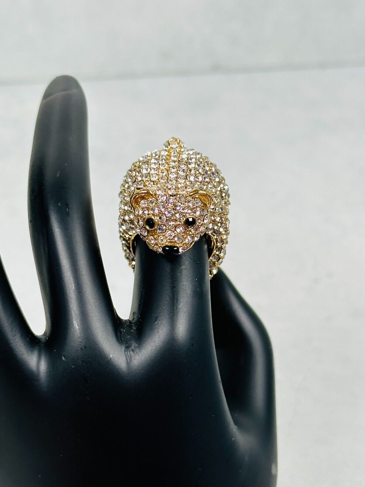 Polar Bear Pave Rhinestone Statement Ring