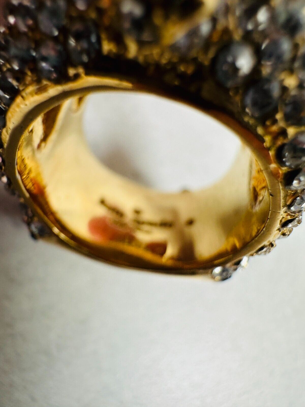 Polar Bear Pave Rhinestone Statement Ring