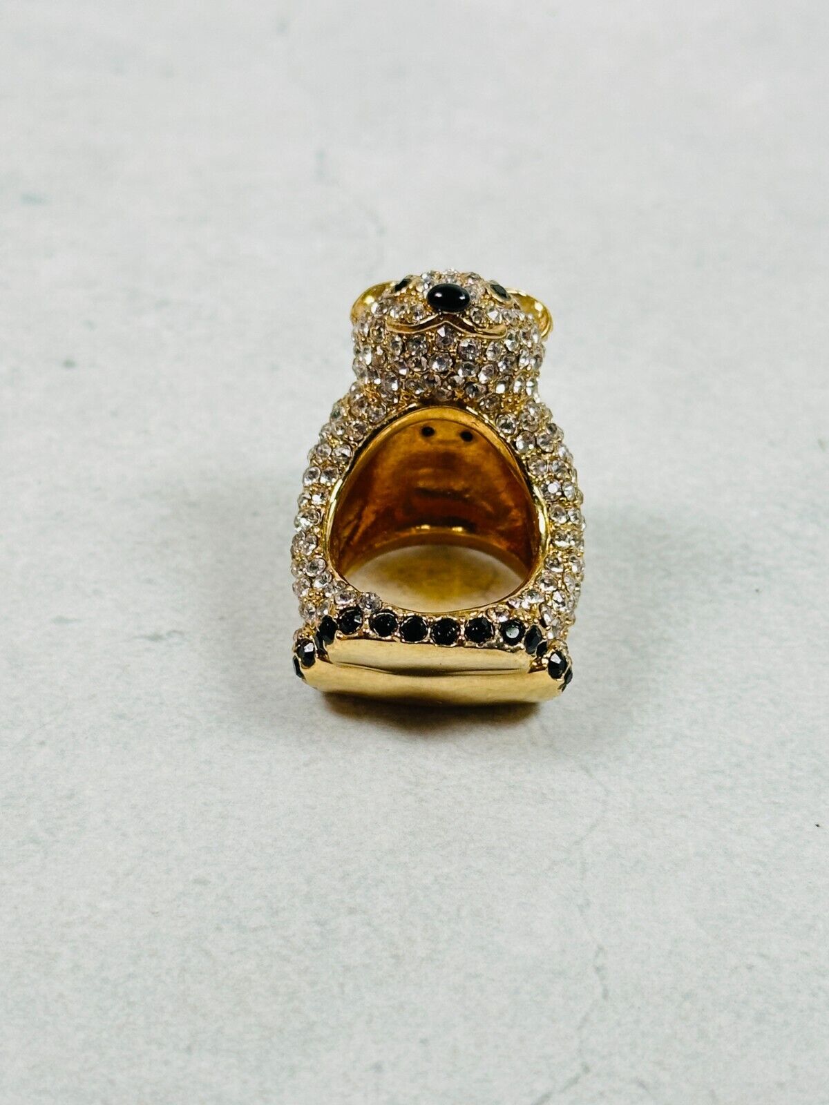 Polar Bear Pave Rhinestone Statement Ring