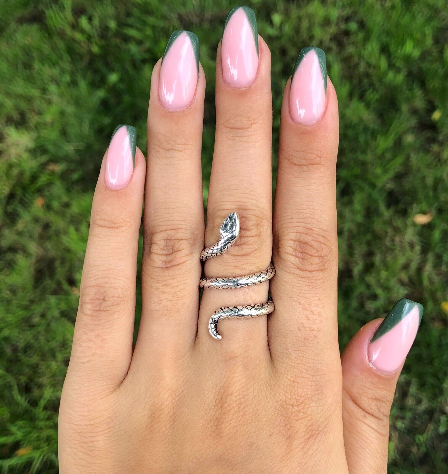 Handcrafted Sterling Silver Serpent Ring for Women