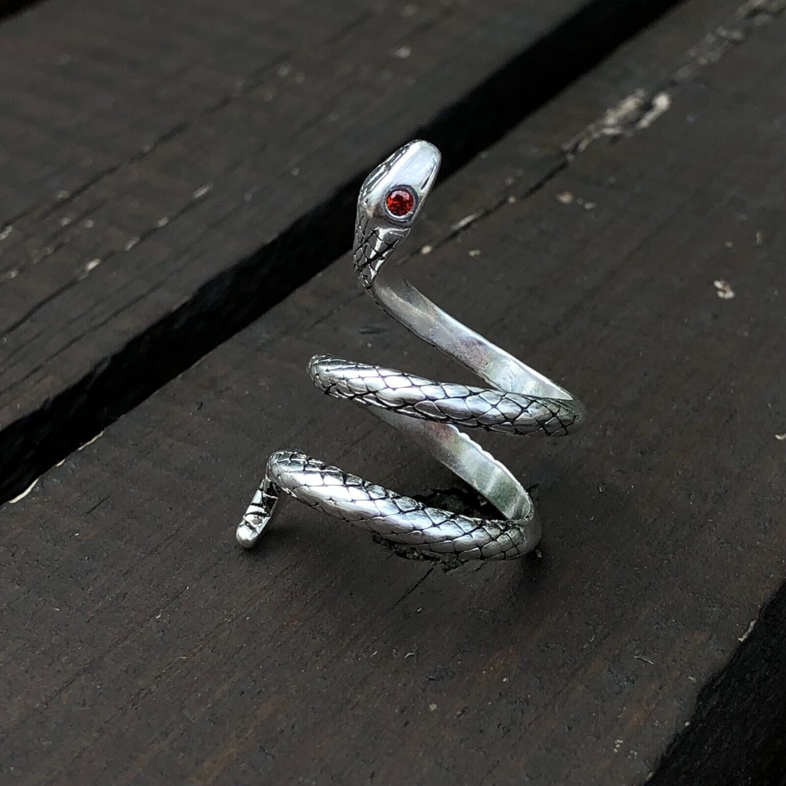 Handcrafted Sterling Silver Serpent Ring for Women