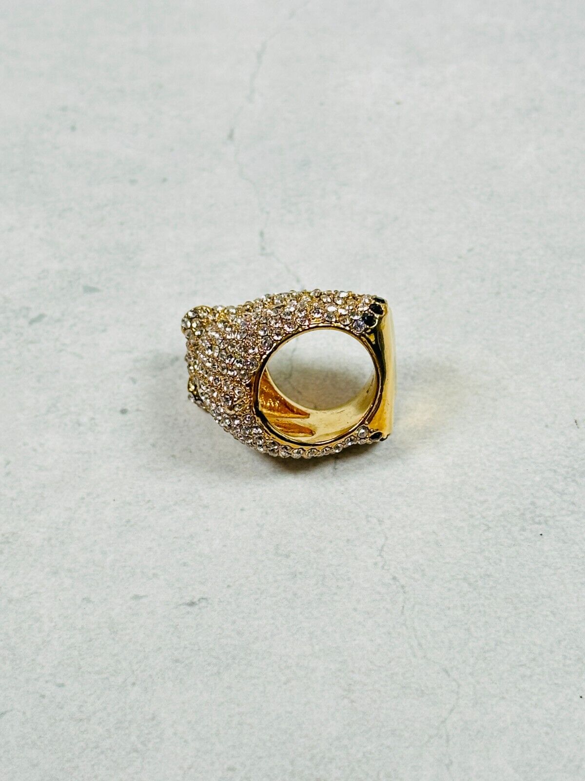 Polar Bear Pave Rhinestone Statement Ring