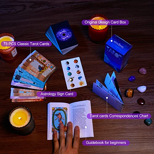XSYLOHXL Beginners Tarot Deck Set with Meanings