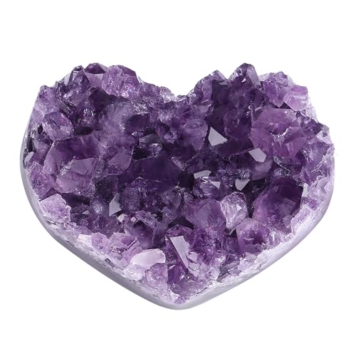 Amethyst Crystal Cluster Heart Gemstone Healing Tarot Card