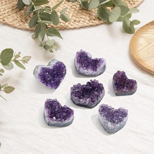 Amethyst Crystal Cluster Heart Gemstone Healing Tarot Card