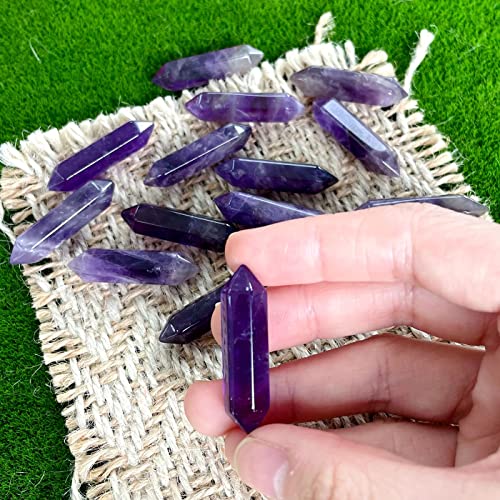 Amethyst Crystal Healing Stones Set: 10 Pcs