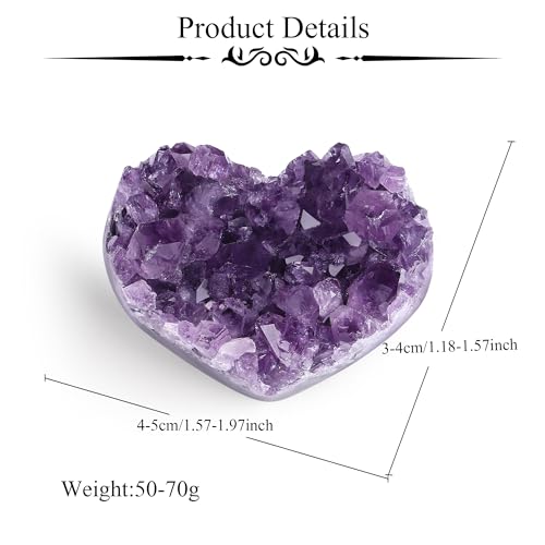 Amethyst Crystal Cluster Heart Gemstone Healing Tarot Card