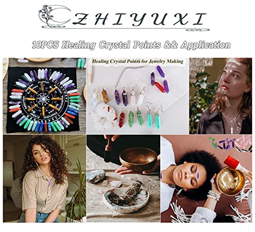 Amethyst Crystal Healing Stones Set: 10 Pcs