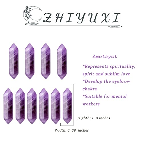 Amethyst Crystal Healing Stones Set: 10 Pcs